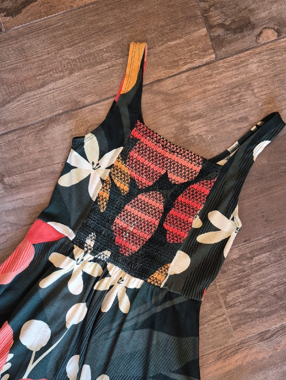 XXS/XS Happy Earth 100% Organic Cotton Sleeveless Lily Midi Dress|Paradise - Picture 9 of 13